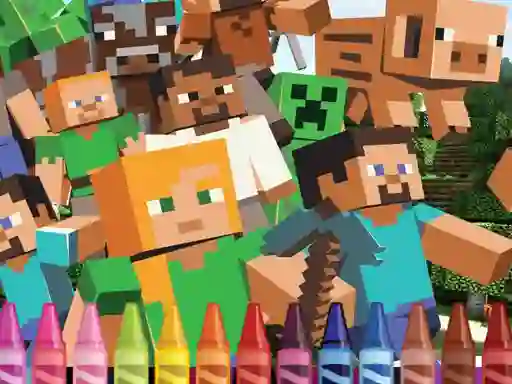 Spill 4GameGround Minecraft Coloring online