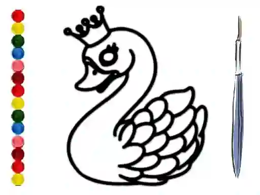 Spill Back To School: Swan Coloring Book online