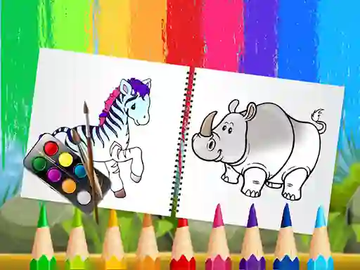 Spill Funny Animals Coloring Book online