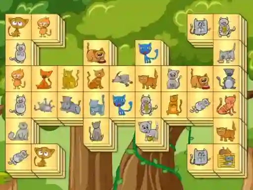 Spill Cats mahjong online