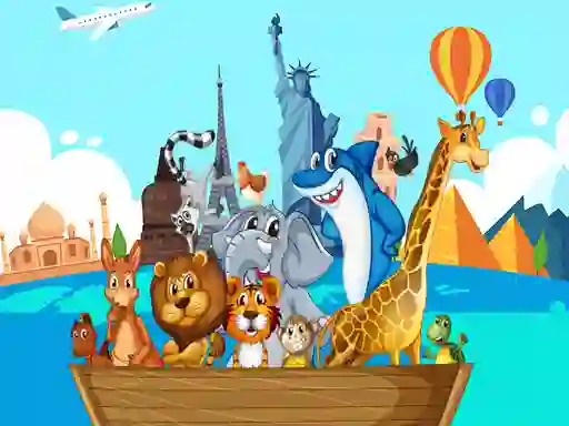 Spill Crazy Friends Travel The World Puzzle online