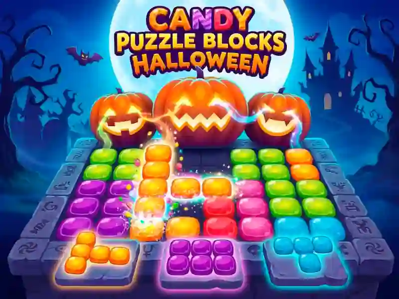 Spill Candy Puzzle Blocks Halloween online