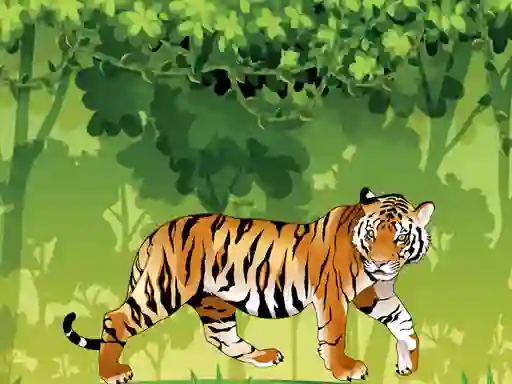 Spill Angry Tiger Coloring online