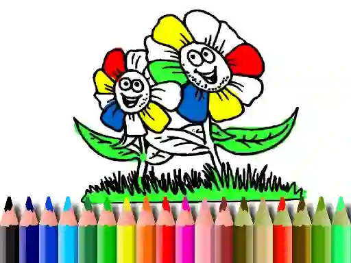 Spill Back to School: Flowers Coloring online