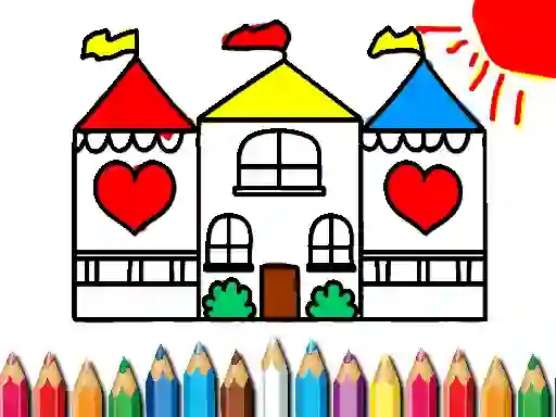 Spill Back To School Coloring Book DOLL HOUS online