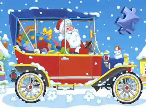 Spill Christmas Cars Jigsaw online