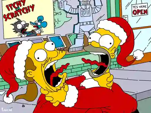 Spill Simpsons Christmas Jigsaw Puzzle online