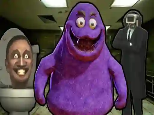 Spill Grimace Shake Escape Skibidi and Cameraman online