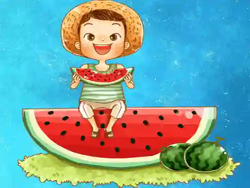 Spill Watermelon and Drinks Puzzle online