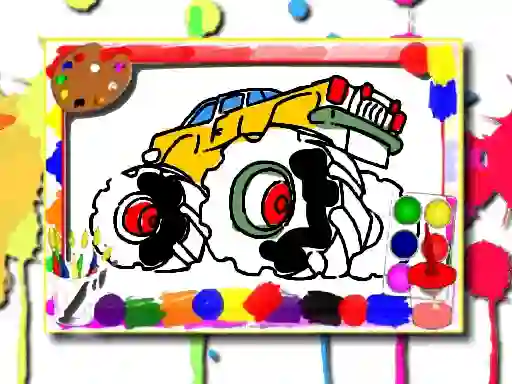 Spill Monster Truck Coloring Book online