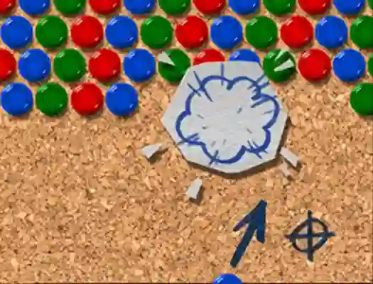 Spill Pinboard Bubble Shooter online