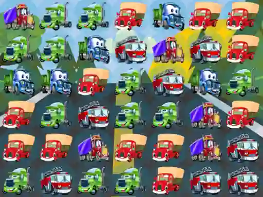Spill Cartoon Trucks Match 3 online