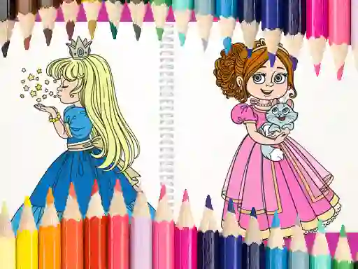 Spill Beautiful Princess Coloring Book online