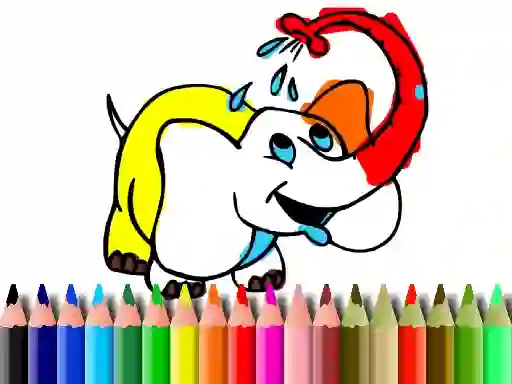 Spill Back To School: Elephant coloring online