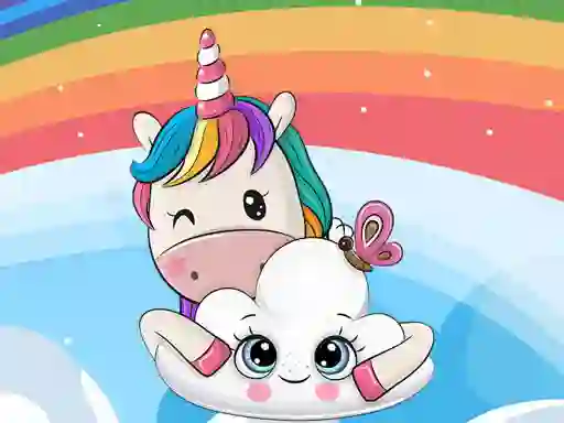 Spill Cute Unicorn Jigsaw online
