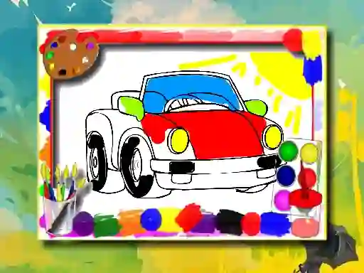 Spill Cartoon Cars Coloring Book online