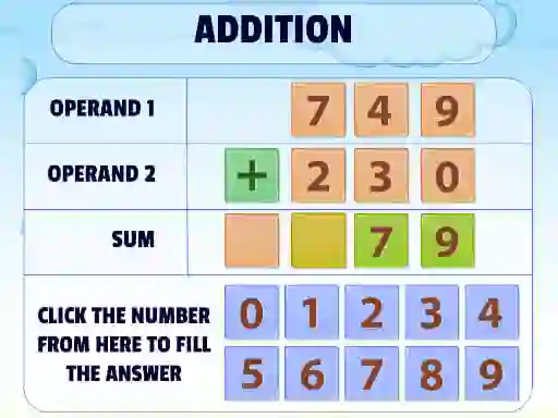 Spill Addition Practice online