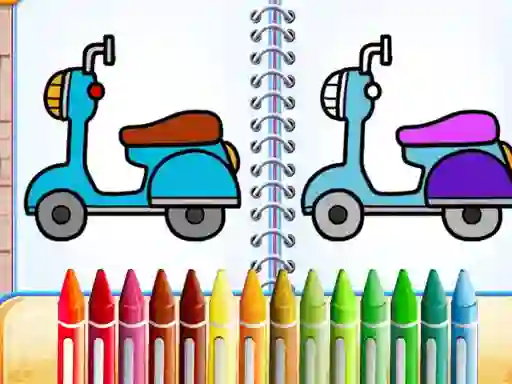 Spill Cute Bike Coloring Book online