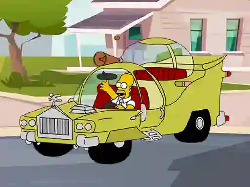 Spill The Simpsons Car Jigsaw online