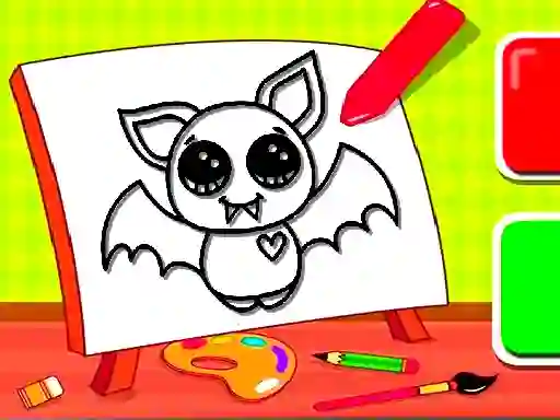 Spill Easy Kids Coloring Bat online