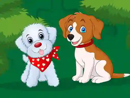 Spill Cute Puppies Jigsaw online