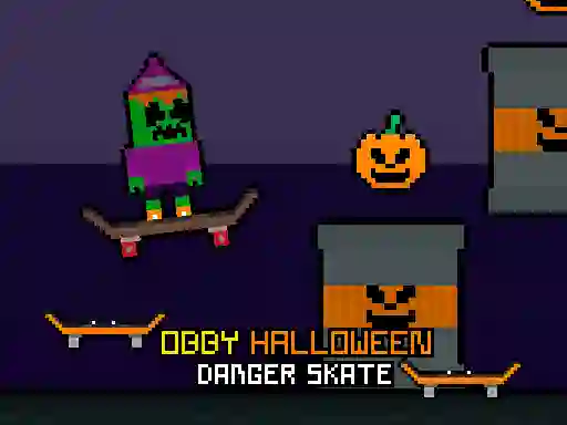 Spill Obby Halloween Danger Skate online