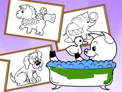 Spill Cartoon Coloring for Kids Animals online