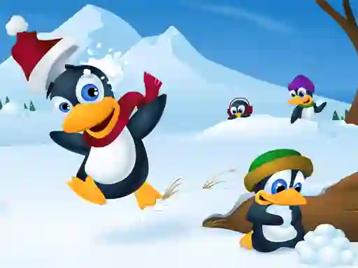 Spill Cute Penguin Slide online