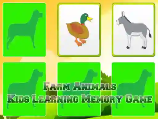 Spill Farm Animals Kids Learning  Memory online