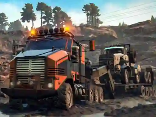 Spill Trucks in Mud Jigsaw online