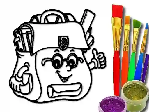 Spill Back To School: School Bag Coloring Book online