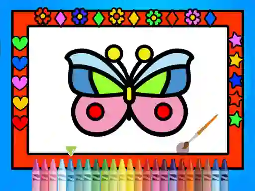 Spill Color and Decorate Butterflies online