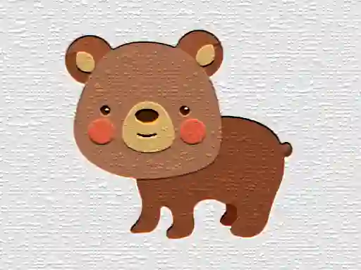 Spill Cartoon Bear Puzzle online