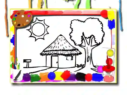 Spill Back To School: House Coloring Book online