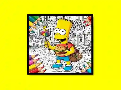 Spill Back To School Simpsons Coloring Book online