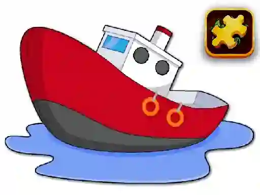 Spill Cartoon Ship Puzzle online