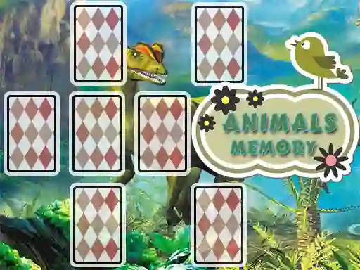Spill Animals Cards Memory online