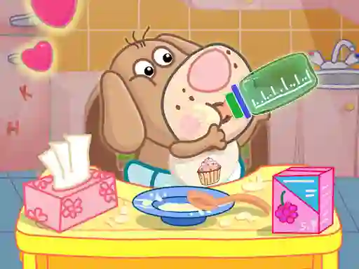 Spill Hippo Baby Care Game online