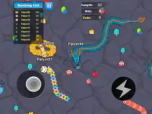 Spill Greedy Snake Multiplayer Duel online