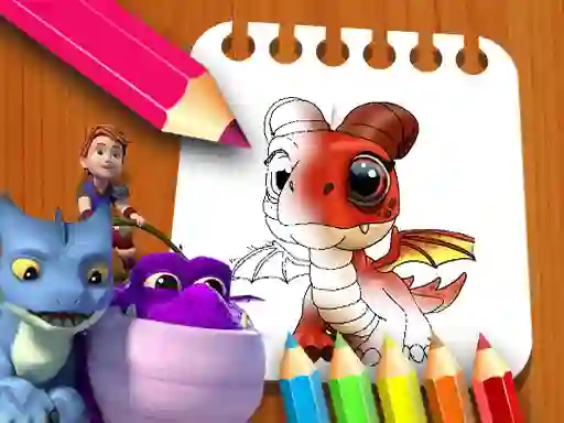 Spill Dragon Rescue Riders Coloring Book online