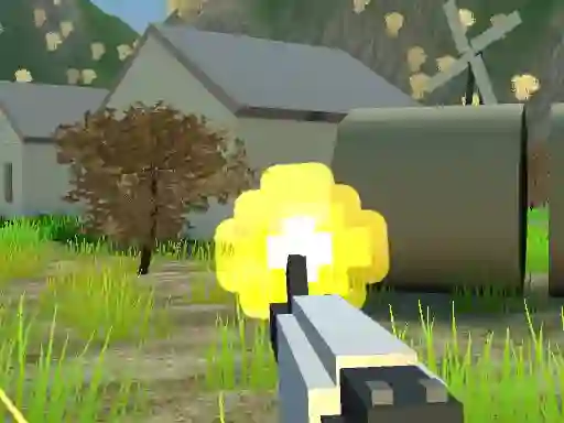 Spill Pixel Village Battle 3D online