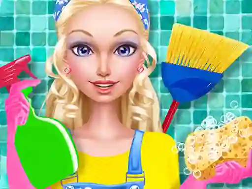 Spill Fashion Doll House Cleaning online