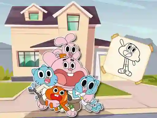 Spill World Of Gumball Coloring Game online