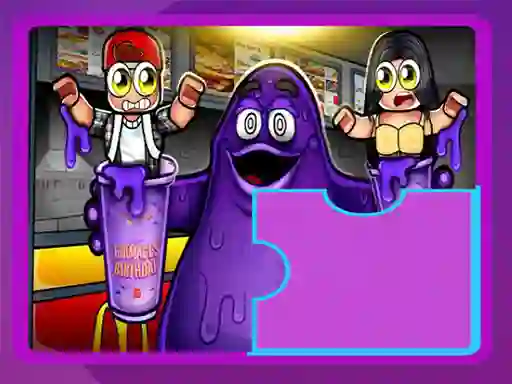 Spill Grimace Shake Puzzle online