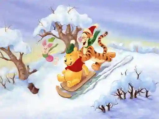 Spill Winnie the Pooh Christmas Jigsaw Puzzle 2 online