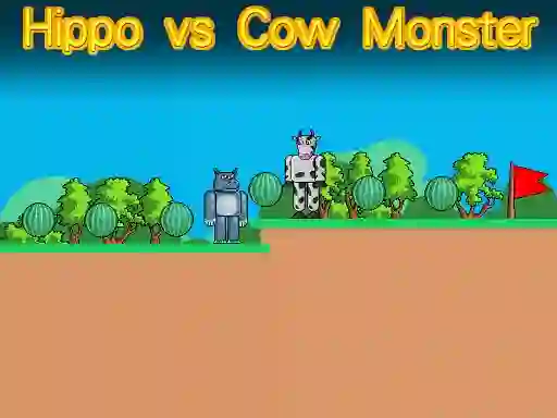 Spill Hippo vs Cow Monster online