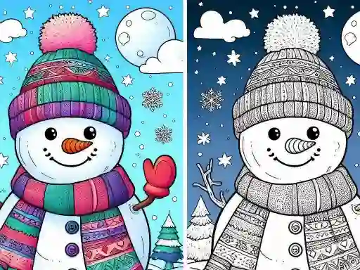 Spill Coloring book Winter online