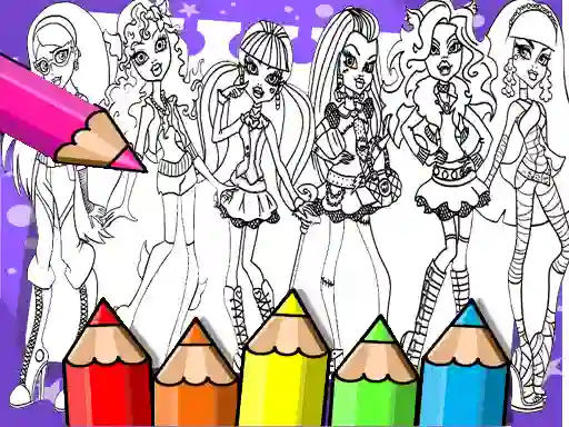 Spill Monster High Coloring Book online