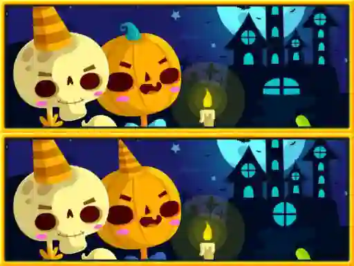 Spill Find Differences Halloween online