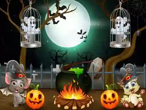 Spill Halloween Twin Ghosts Rescue online